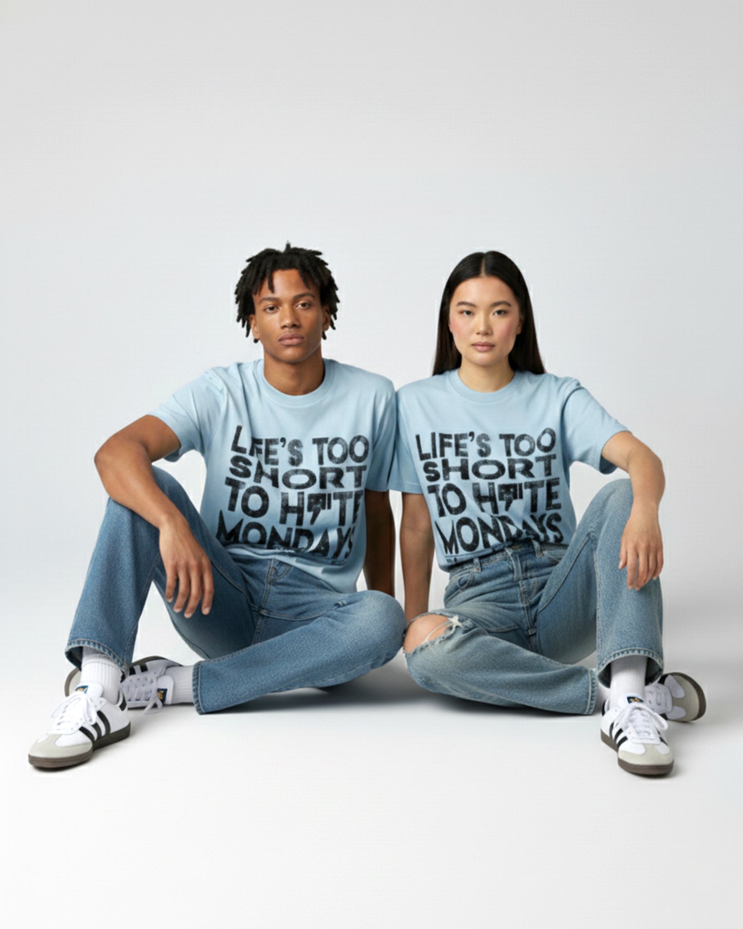 MONDAY TEE (PASTEL BLUE)