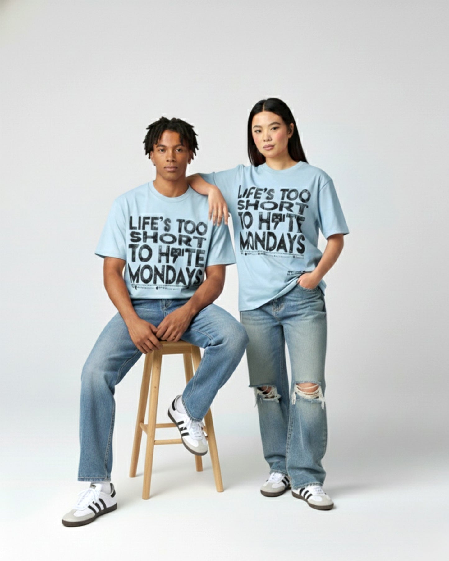 MONDAY TEE (PASTEL BLUE)